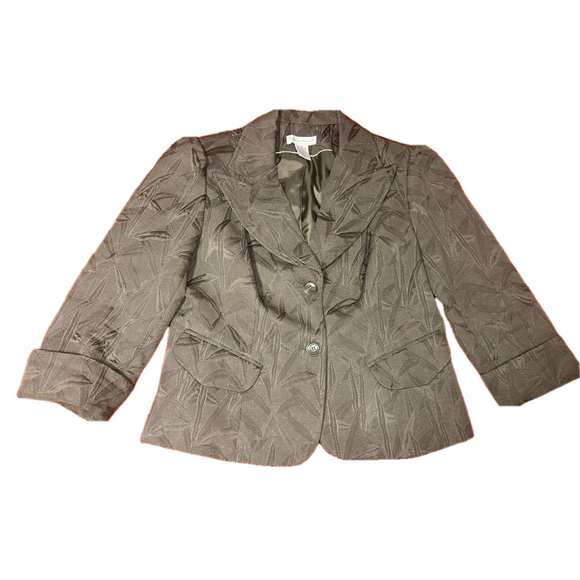 Worthington Jackets & Blazers - Worthington jacket.pockets.cuffs.green.lined .buttons .shoulder pads.sz 12. See.